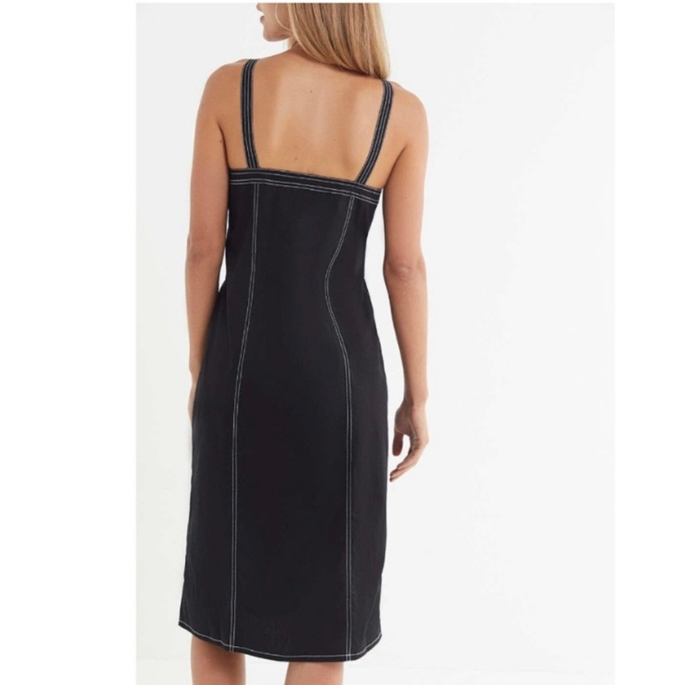 Urban Outfitters Ivy Contrast Stitch Midi Dress S NEW